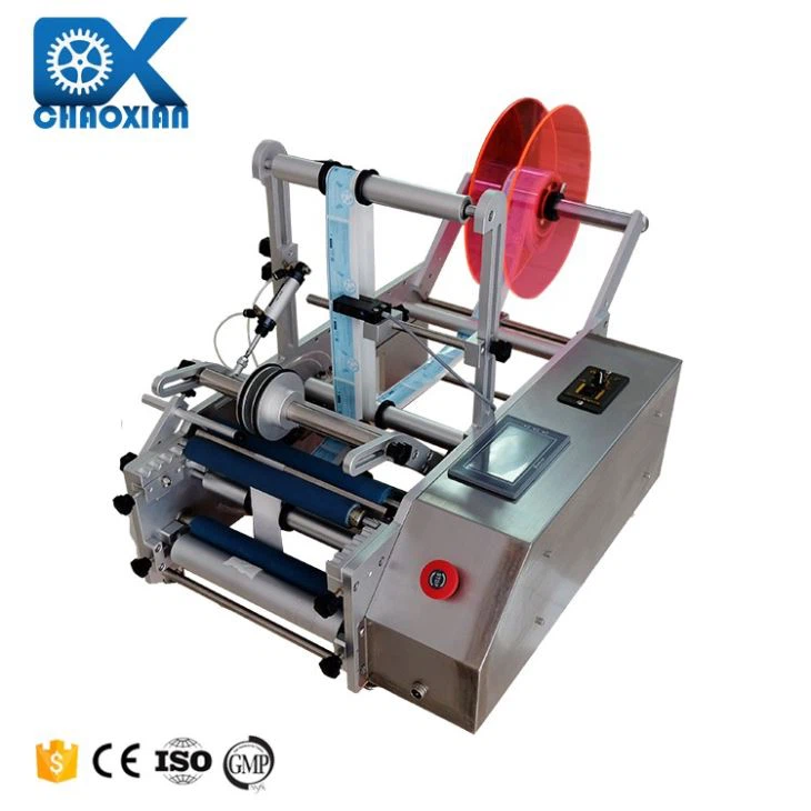 Semi Automatic Hand Sanitizer Labeling Machine